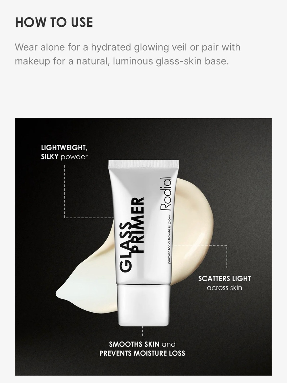 Rodial Glass Primer — White and Cream Illuminating Face Primer